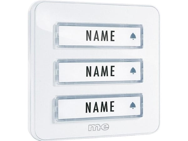 M-E MODERN-ELECTRONICS Klingeltaster KTA 3 Familien wei&szlig (KTA-3 W) M-E MODERN-ELECTRONICS Klingeltaster KTA 3 Familien wei&szlig (KTA-3 W)