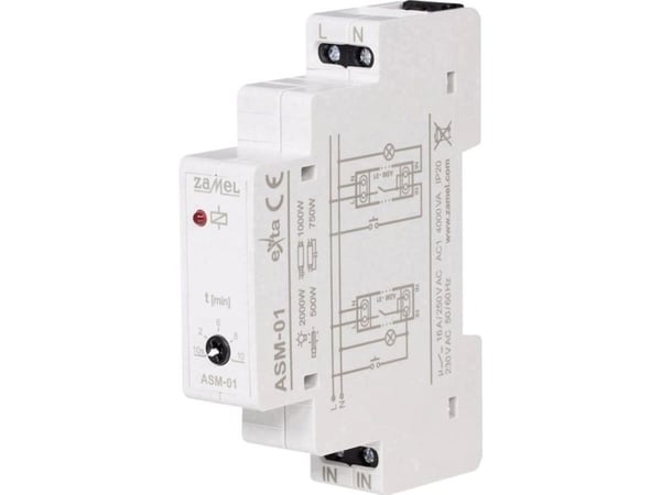 Portaikko automaattinen 16A 230V AC 4000VA 1Z 10 s - 10 min ASM-01 EXT10000004