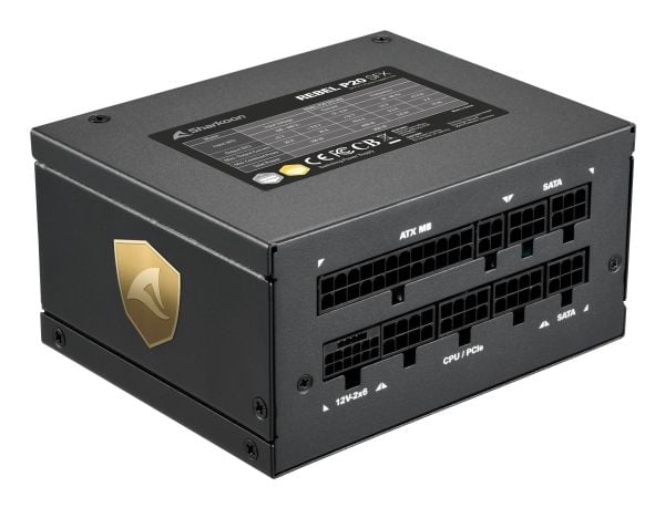 Sharkoon Rebel Gold - Strømforsyning (intern) - 80 PLUS Platinum - 850 watt