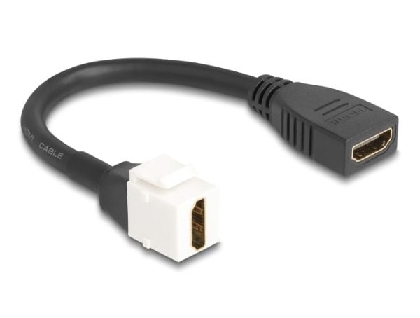 Delock keystone moduuli kaapeli HDMI naaras naaras 8K 60 Hz 20 cm musta