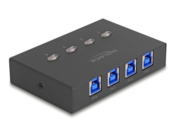 Delock USB 5 Gbps -kytkin 4 PC:lle 1 laitteelle