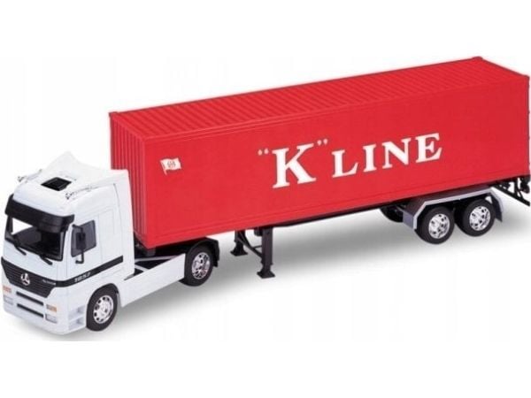 WELLY Lastebil med henger 1:32 Mercedes Benz Actros K LINE
