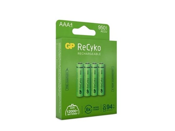 GP Paristot B21114, AAA, nikkeli-metallihydridi (NiMH), 1,2 V, 4 kpl, 950 mAh, vihreä