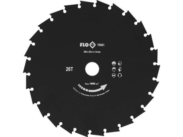 Toya FLO SKJÆRESKIVE. FOR BLOKK 250mm / 25,4mm