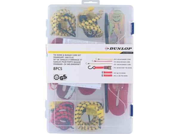 Dunlop transportremmer gummi til bagasje til kofferter med spenner DUNLOP 8 i 1
