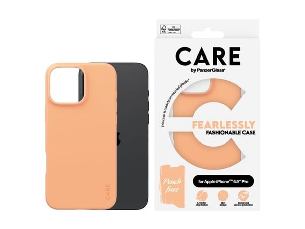 CARE by PanzerGlass - Baksidedeksel for mobiltelefon - termoplast-polyuretan (TPU), silikonbelegg - ferskendun - for Apple iPhone 16 Pro Max