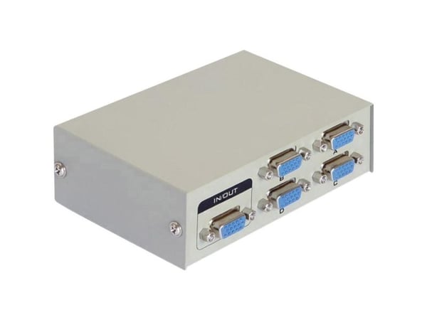 Delock Switch VGA 4 port manual bidirectional - Skjerm-switch - 4 x VGA - stasjonær