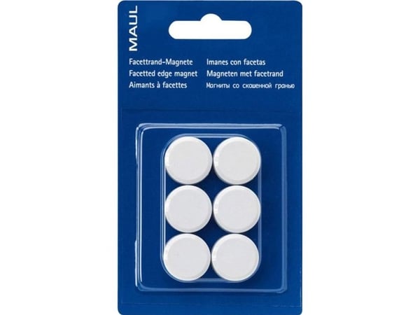 MAUL 6176202 - Magnet - Hvid - 20 mm - 6 stk.