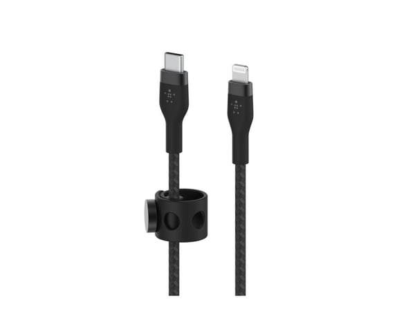 Belkin BoostCharge - Lightning-kaapeli - USB-C uros - Lightning uros - 2 m - musta