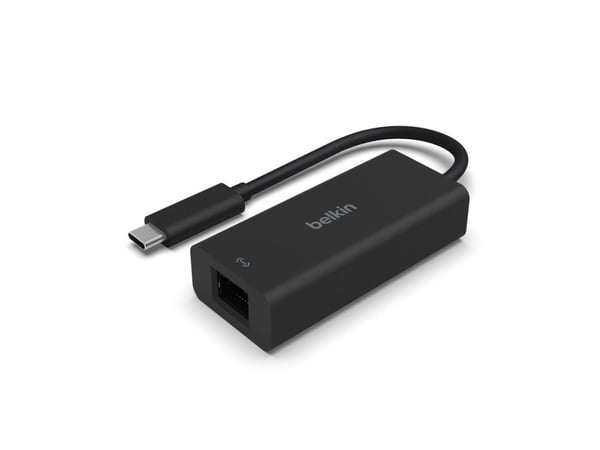 Belkin CONNECT - Nettverksadapter - USB-C - 10M/100M/1G/2,5 Gigabit Ethernet - svart