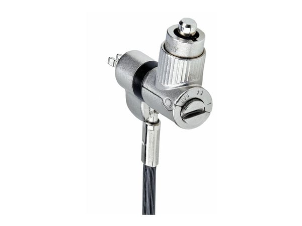 Startech 3-in-1 Laptop Lock Compatible w/Noble Wedge/Nano/K-Slot - Sikkerhetskabellås - svart og sølv - 2 m - TAA-samsvar