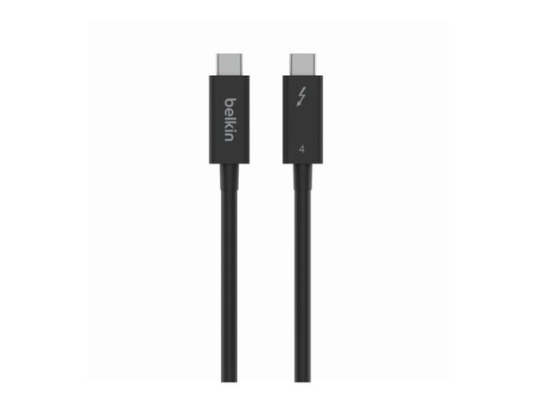 Belkin CONNECT - Thunderbolt-kabel - USB-C (hann) reversibel til USB-C (hann) reversibel - Thunderbolt 4 - 1 m - passiv, USB Power Delivery (100 W)...