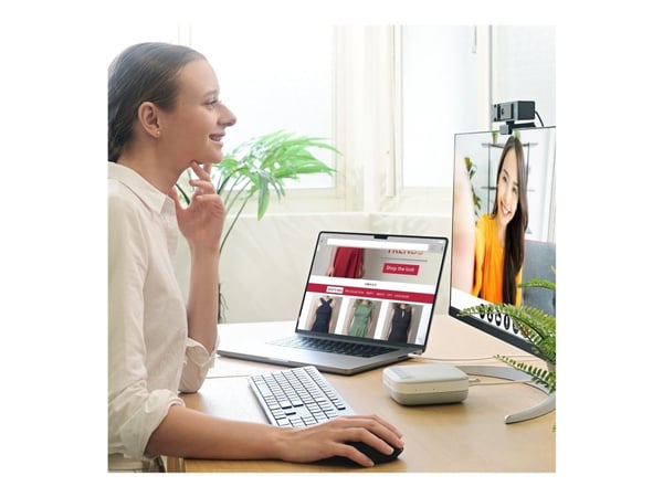 j5create Speakerphone Dock JCDS335 - Dokkingstasjon - USB-C 3.2 Gen 2 - 2 x HDMI - 1GbE, Bluetooth 5.2