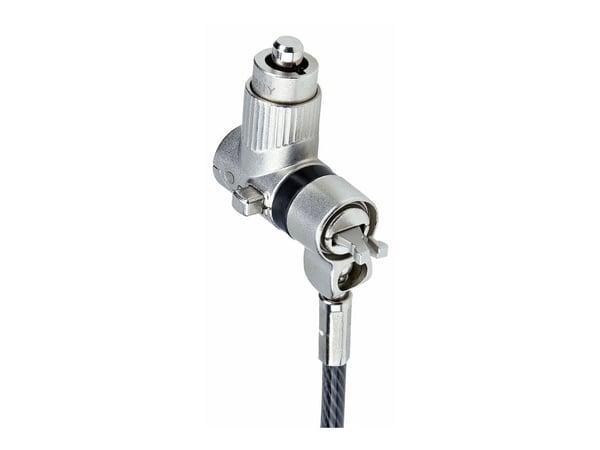 Startech 3-in-1 Laptop Lock Compatible w/Noble Wedge/Nano/K-Slot - Sikkerhetskabellås - svart og sølv - 2 m - TAA-samsvar