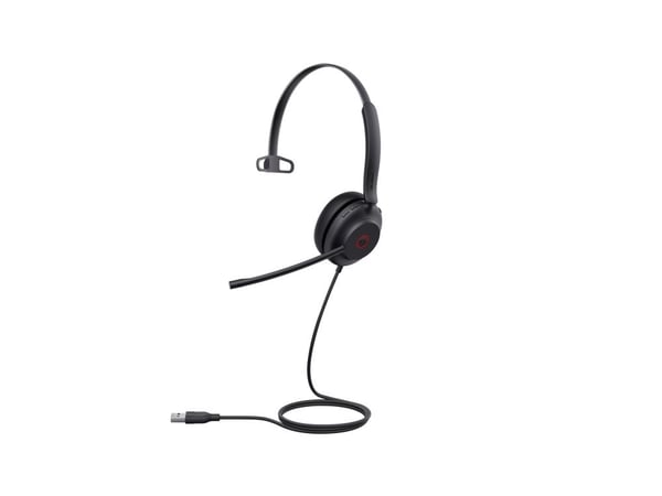 Yealink UH35 Mono - Hodesett - on-ear - kablet - USB - svart - Certified for Microsoft Teams