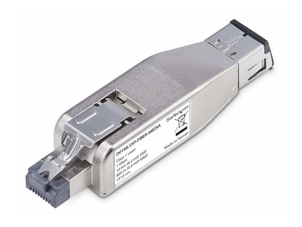 Startech Gigabit Fiber to RJ45 Ethernet Media Converter, Micro Mini - Fibermedieomformer - 1GbE - 1000Base-LX, 1000Base-T - RJ-45 / LC-enkeltmodus ...