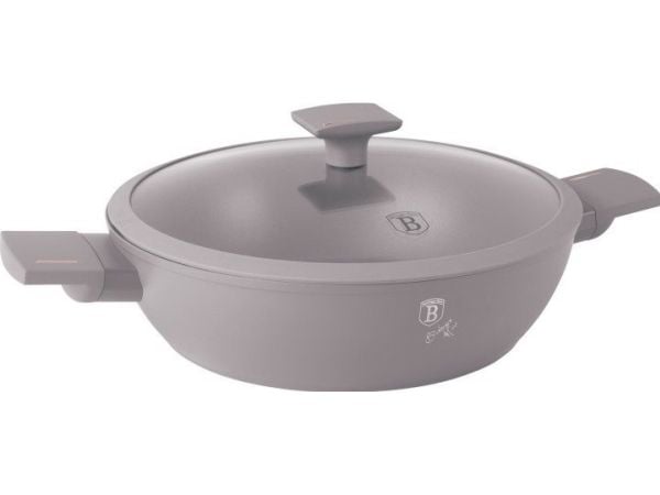 Berlinger Haus PLASKI GRYTE/PASTA med titanbelegg og lokk 30 cm BERLINGER HAUS BH-8099 taupe