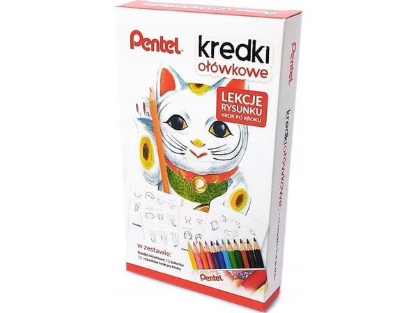 Pentel färgpennor (+ teckningslektioner) 12 färger