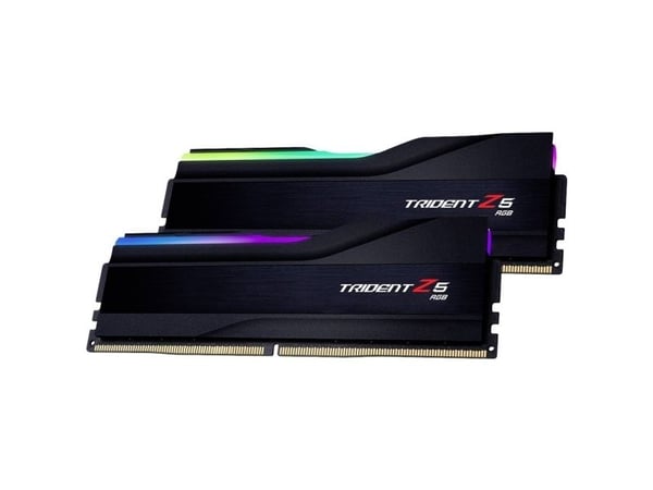 G.Skill Trident Z5 RGB - DDR5 - sett - 96 GB: 2 x 48 GB - DIMM 288-pin - 5600 MT/s / PC5-44800 - CL40 - 1.25 V - ikke-bufret - on-die ECC - matt svart