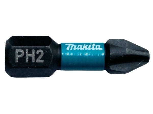 Makita Impact Black - Impact screwdriver bit - 2 deler - phillips - PH2 - heksagonal - lengde: 25 mm