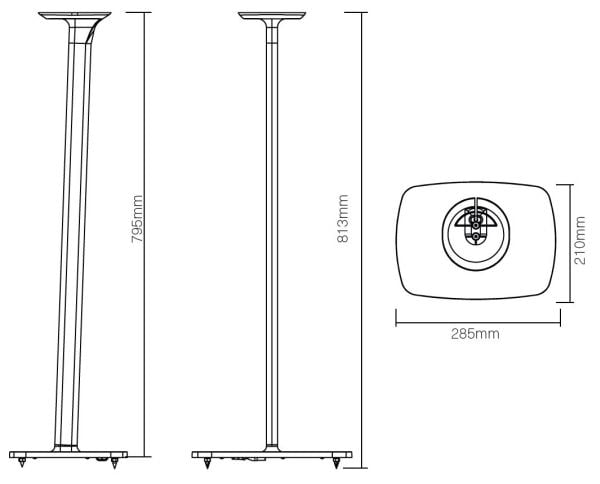 Flexson FLXE100FS2021EU, Gulv, Aluminium, Stål, Sort, Sonos Era100, 79,5 cm, 81,3 cm