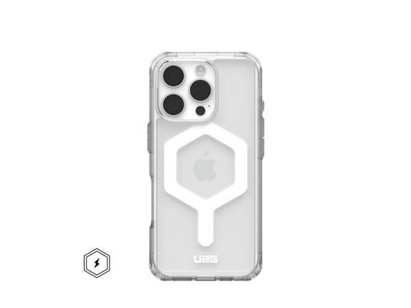 Urban Armour Gear Plyo, Deksel, Apple, iPhone 16 Pro, 16 cm (6,3"), Transparent, Hvid