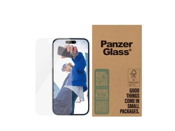 PanzerGlass - Skjermbeskyttelse for mobiltelefon - klassisk passform - glass - for Apple iPhone 16