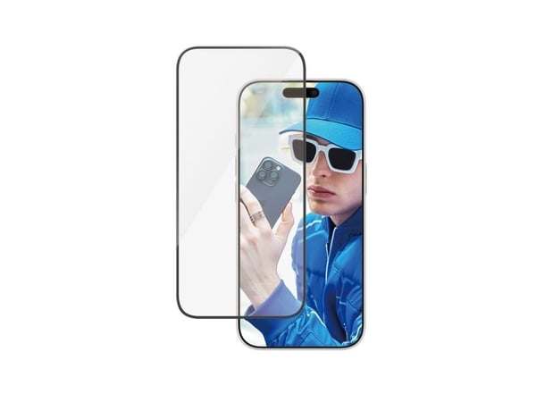 PanzerGlass - Skjermbeskyttelse for mobiltelefon - ultrabred passform - glass - rammefarge svart