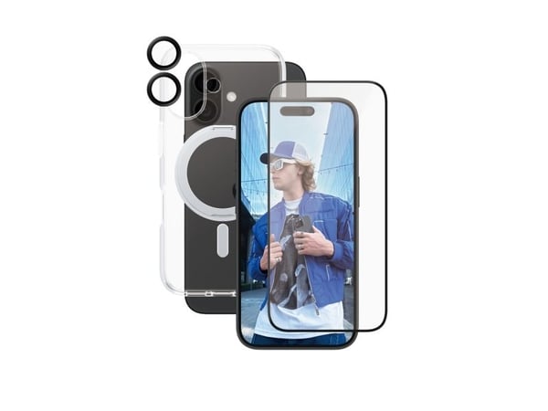 CARE by PanzerGlass - 3-i-1 beskyttelsespakke - baksidedeksel for mobiltelefon - ceramic - MagSafe-samsvar - polykarbonat, termoplast-polyuretan (T...