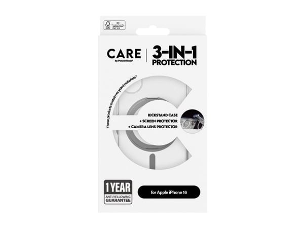 CARE by PanzerGlass - 3-i-1 beskyttelsespakke - baksidedeksel for mobiltelefon - ceramic - MagSafe-samsvar - polykarbonat, termoplast-polyuretan (T...