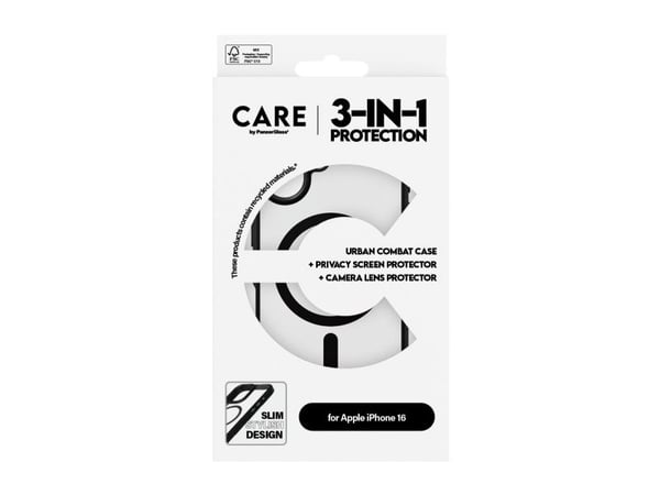 CARE by PanzerGlass - 3-i-1 beskyttelsespakke - beskyttelsesboks for mobiltelefon - robust - flaggskip - MagSafe-samsvar - termoplast-polyuretan (T...