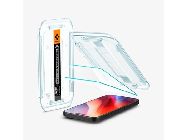 Spigen GLAS.tR EZ Fit, Apple, iPhone 16 Pro Max, Läpinäkyvä, 2 kpl