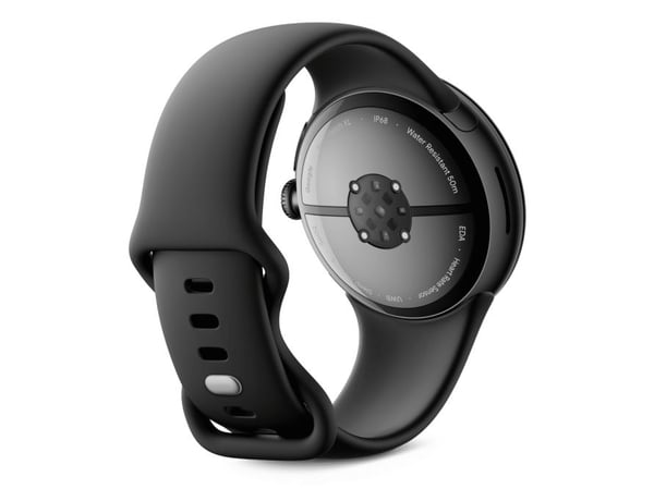 Google Pixel Watch 3 - 45 mm - mattsvart aluminium - smartklokke med aktivt bånd - fluorelastomer - obsidian - båndbredde: L - 32 GB - Bluetooth, W...