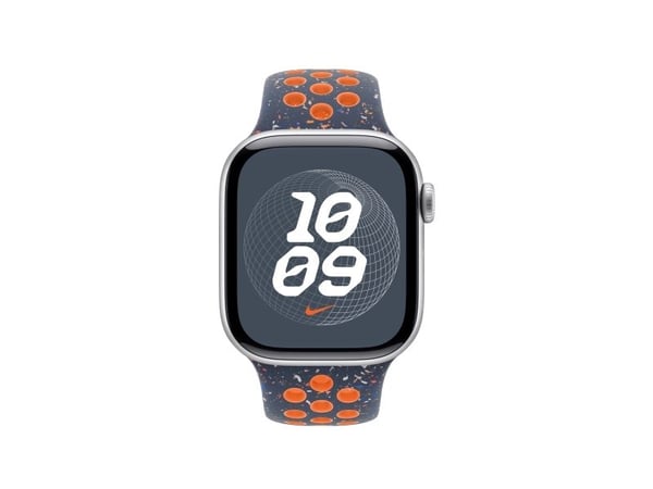 Apple MYJX3ZM/A, Ranneke, SmartWatch, Sininen, Oranssi, Apple, Apple Watch Mallit 38mm, 40mm, 41mm, 42mm, Fluorielastomeeri