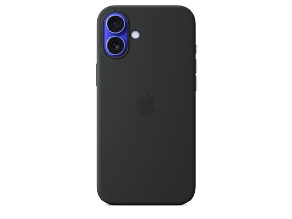 Apple - Baksidedeksel for mobiltelefon - MagSafe-samsvar - silikon - svart - for iPhone 16 Plus