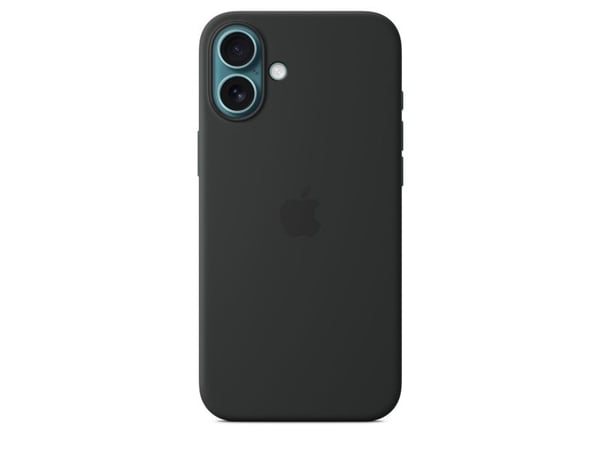 Apple - Baksidedeksel for mobiltelefon - MagSafe-samsvar - silikon - svart - for iPhone 16 Plus