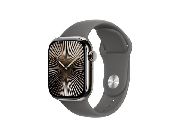 Apple - Bånd for smart armbåndsur - 42mm - M/L-størrelse - steingrå - for Watch Hermès Series 7, Hermès Series 9, SE 3, Series 10, Series 11, Serie...