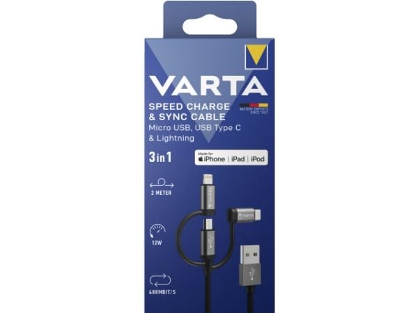 Varta 57937 101 111, Sisätila, Lightning, USB
