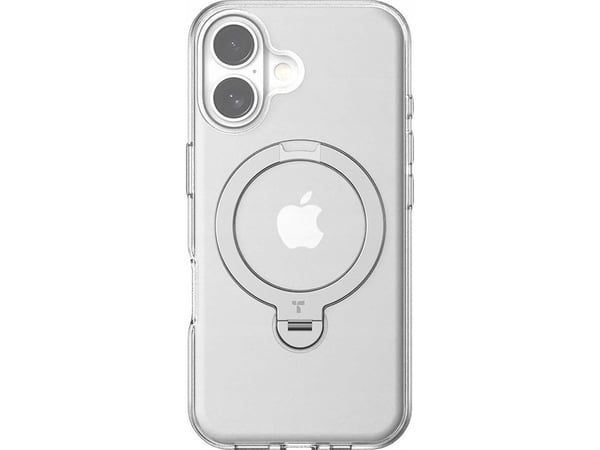 Torras Ostand Spin kotelo iPhone 16 Plus (läpinäkyvä)