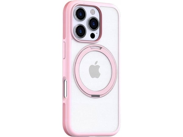 Torras Torras Ostand R Fusion-deksel til iPhone 16 Pro (rosa)