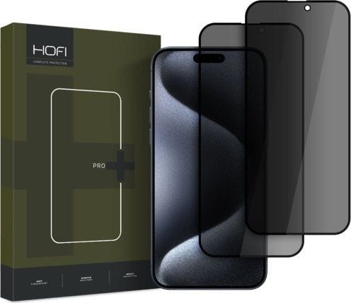 Hofi PRIVATISERENDE GLASS HOFI ANTI SPY GLASS PRO+ 2-PACK IPHONE 16 PERSONVERN