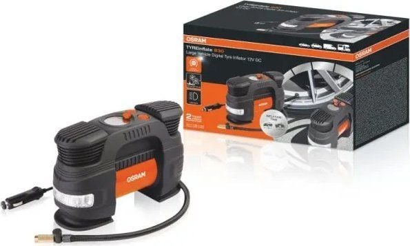 OSRAM Automotive OTI830 dekkpumpe TYREinflate 830 5,5 bar - automatisk avslåing, digitalt display, med arbeidslampe, med powerbankfunksjon