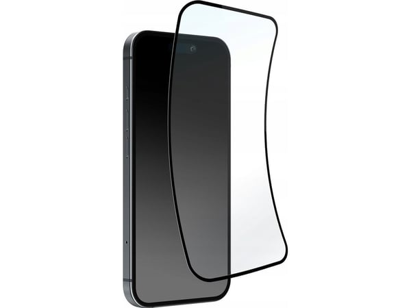 Puro Flexible Glass D3O -hybridilasi mustalla kehyksellä iPhone 16 Plus / iPhone 15 Pro Max / iPhone 15 Plus -puhelimelle