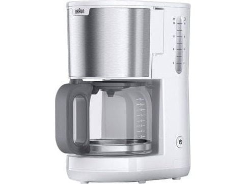 Braun PurShine KF 1500 - Kaffemaskin - 10 koppar - rostfritt stål / vitt