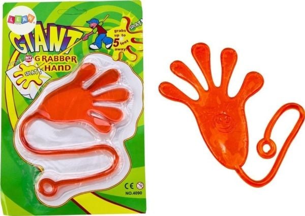 LeanToys Sticky Hand Paw Elastisk Glut Slime Orange