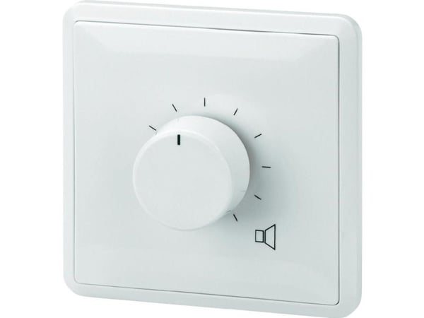 Monacor ATT-324PEU, Rotasjonsvolumkontroll, Vegg-montert, Hvit, 50 - 18000 Hz, 24 W, 80 mm