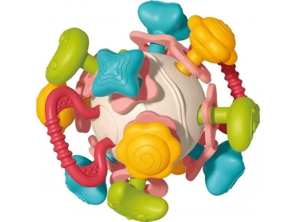 Woopie WOOPIE BABY Soft Rattle 4in1 Teether Sensory Toy vauvoille 0m+