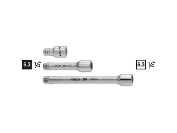 HAZET 867-1, Stikkontakt, 1/4", Metrisk, 1 hoder, 6.3 mm, 2,5 cm