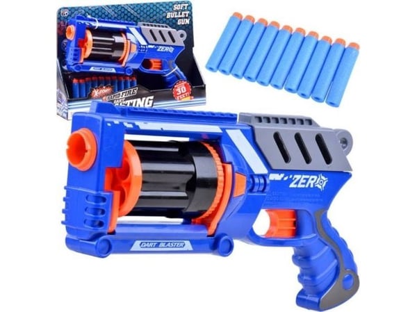 Jokomisiada Pistolet BLASTER naboje piankowe 10szt broń ZA3286
