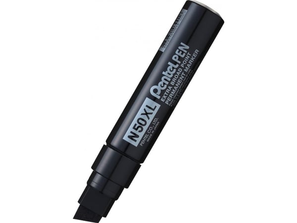 Pentel Permanent Marker N50XL-A svart trunkerad 8-15,4mm PENTEL